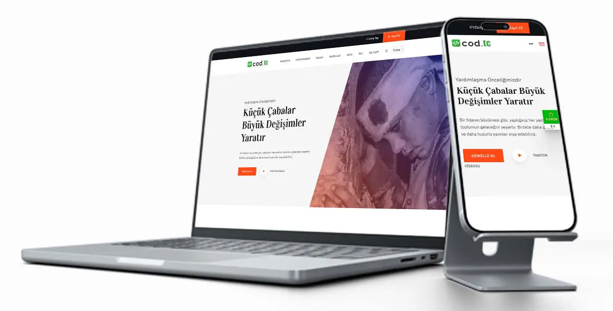 Dernek Web Sitesi Paketi V1 + Vcard + Hosting Hizmeti