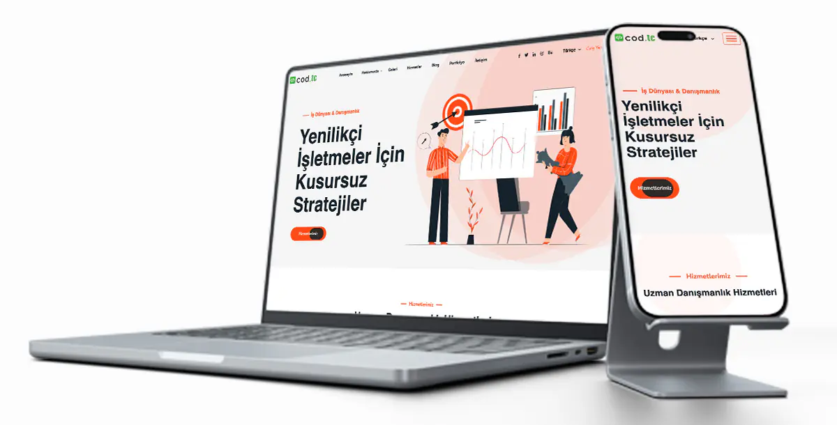 Ajans Web Sitesi Paketi V1 + Vcard + Hosting Hizmeti