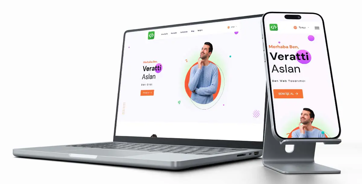 Kişisel Web Sitesi Paketi V10 + Vcard + CV Tasarım + Hosting Hizmeti